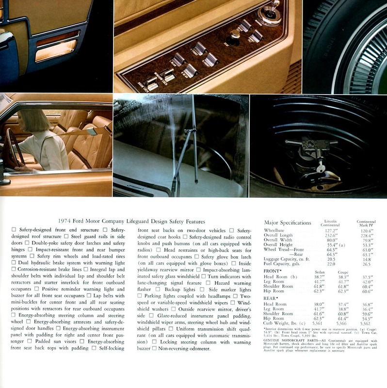 1974 Lincoln Continental Brochure Page 3
